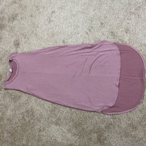 Rose color tank dress